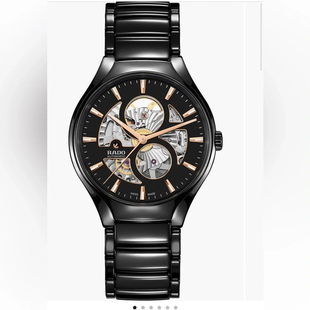 RADO True Round Automatic Open Heart Bracelet Watch, 40mm